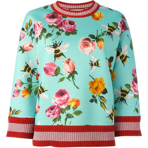 gucci sweater flowers|gucci jumper women's.